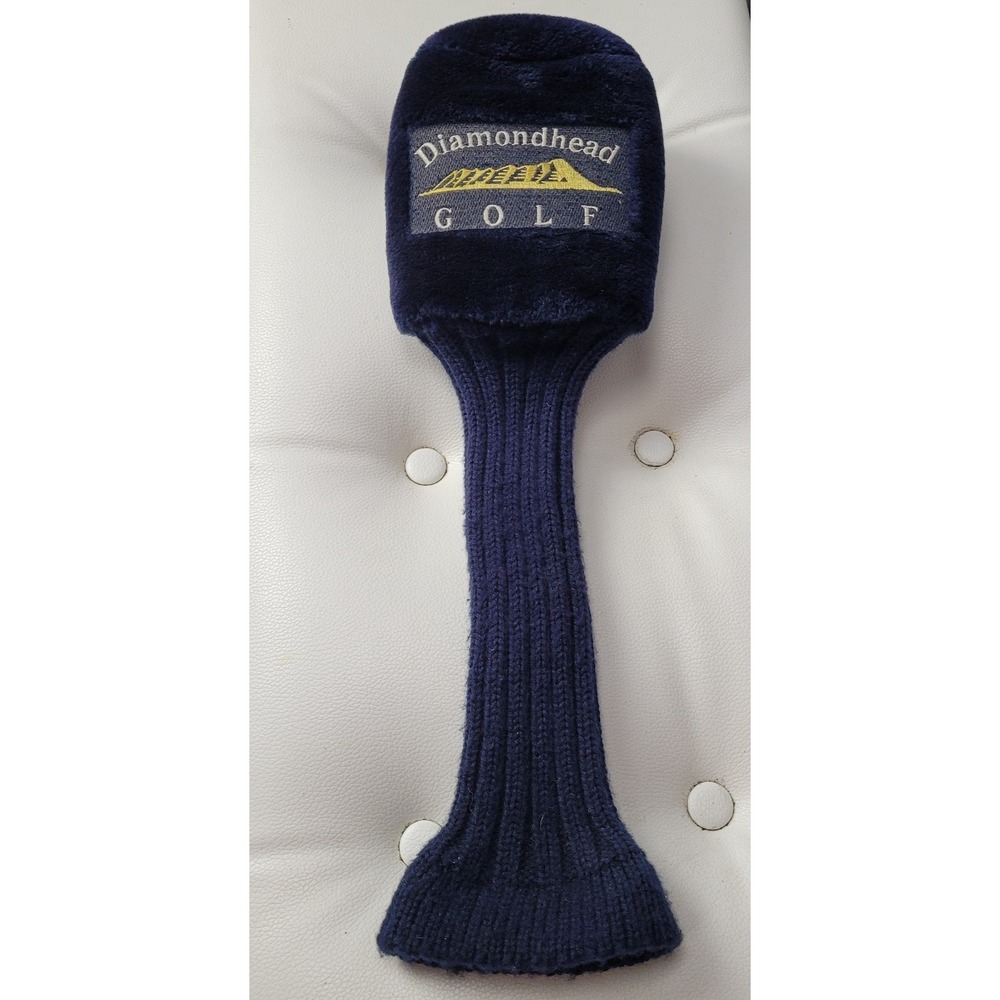 Vintage Golf  Driver Cover 3 Wood Diamondhead Club Headcover Navy Blue Plush